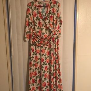 BNWT 2XL ROCKLIN WRAP HONEY AND LACE DRESS